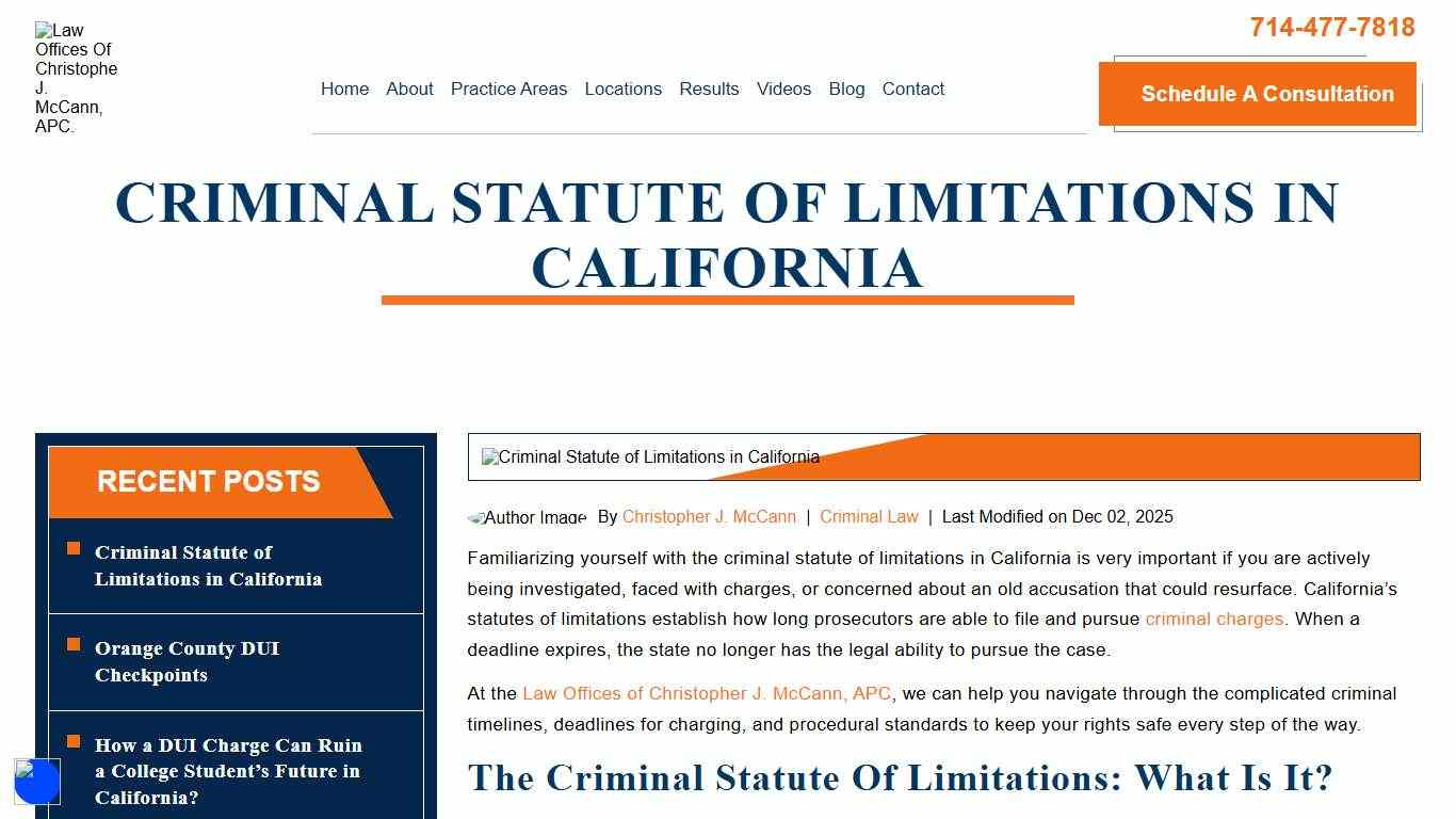 Criminal Statute of Limitations in California [2026 Updated]